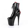 Pleaser - FLAMINGO1020FH Platform Boots, Pole dance shoes - Pole dance shoes - Black/Red Product image